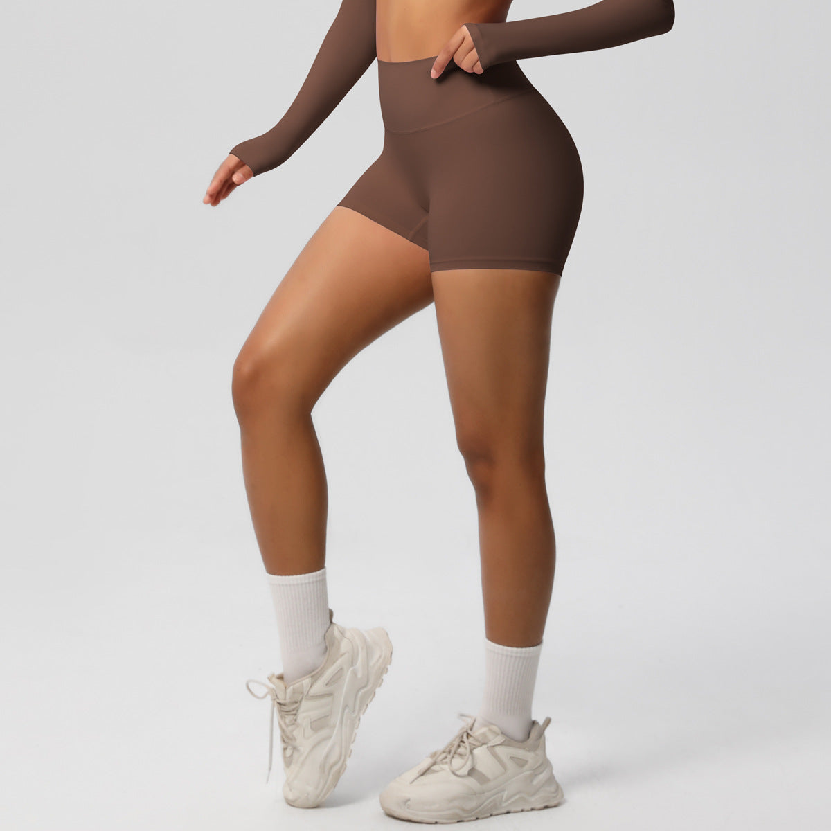 High Waist Yoga Running Fitness Shorts