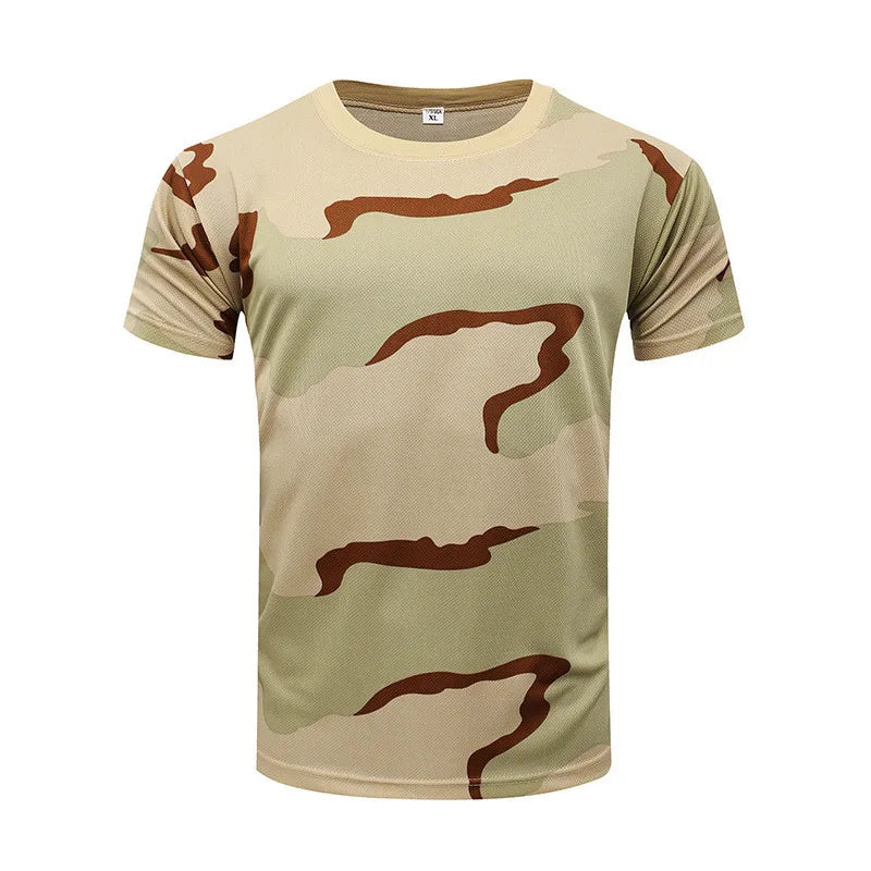 Hot Quick Dry Camo Hunting Shirt Men Tactical Army Military Fishing Hiking Outdoor Camouflage T-Shirt